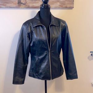 Vintage style genuine leather jacket.